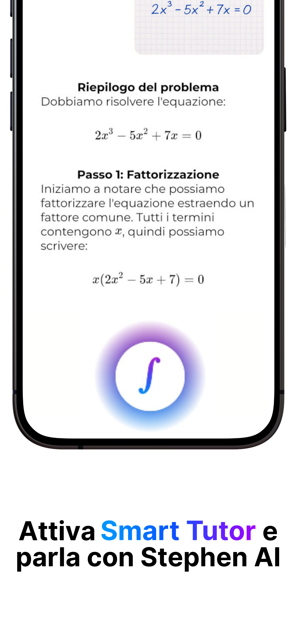 Smart Tutor: parla con Stephen AI per risolvere la matematica